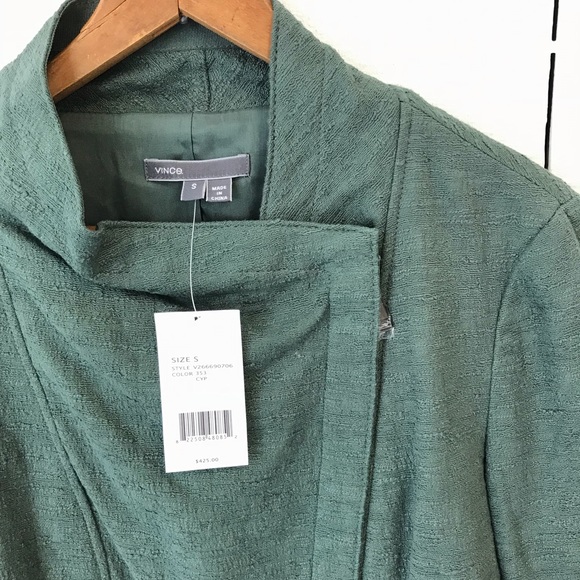 •Vince frise asymmetrical textured jacket NWT• Size S - Picture 2 of 9